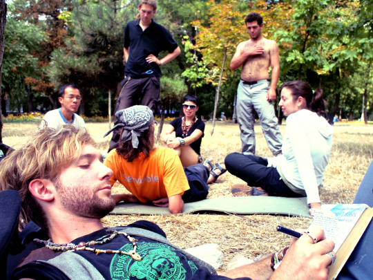 A year later, Shaun at the 789 gathering in Odesa